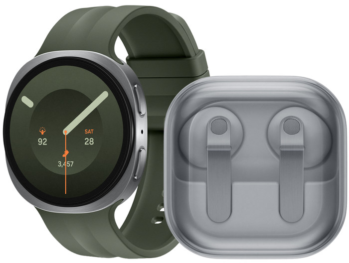 Samsung Galaxy Watch 9 Silver/Green 44mm + Samsung Galaxy Buds4 White Main Image