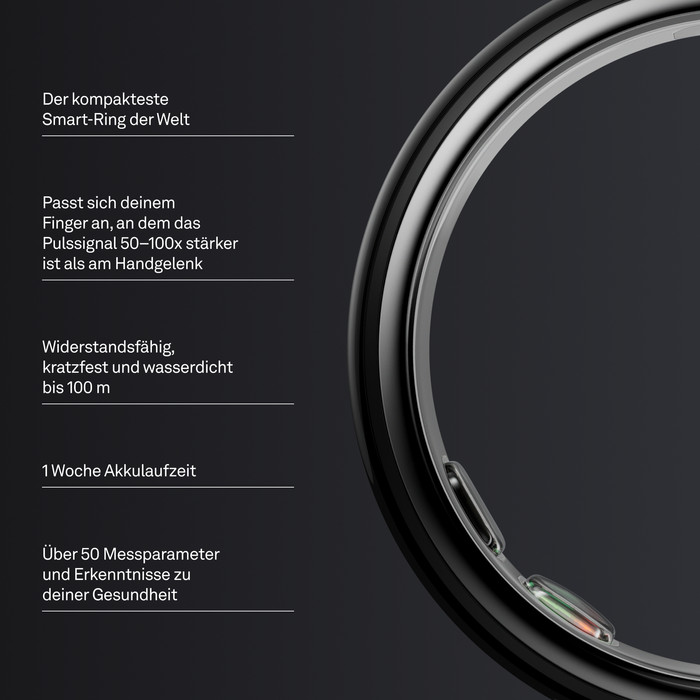 Oura Ring 5 Größe 10 Schwarz visueller lieferant