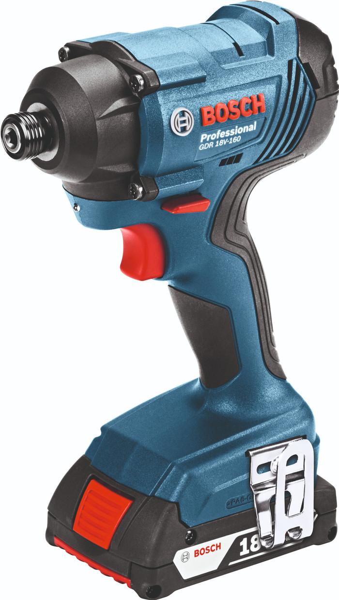 Bosch Professional GSR 18V-21 + GDR 18V-160 Kombiset rechte seite