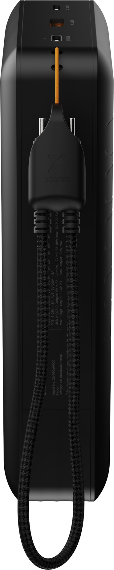 Xtorm NextGen 100 W Powerbank 60.000 mAh Schwarz unten