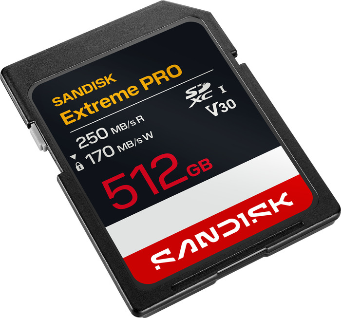 SANDISK Extreme PRO SDXC 512GB 170 MB/s vorne