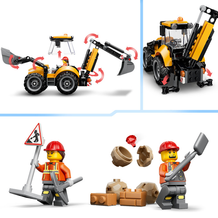 LEGO City Gelber Baggerlader 60480 detail