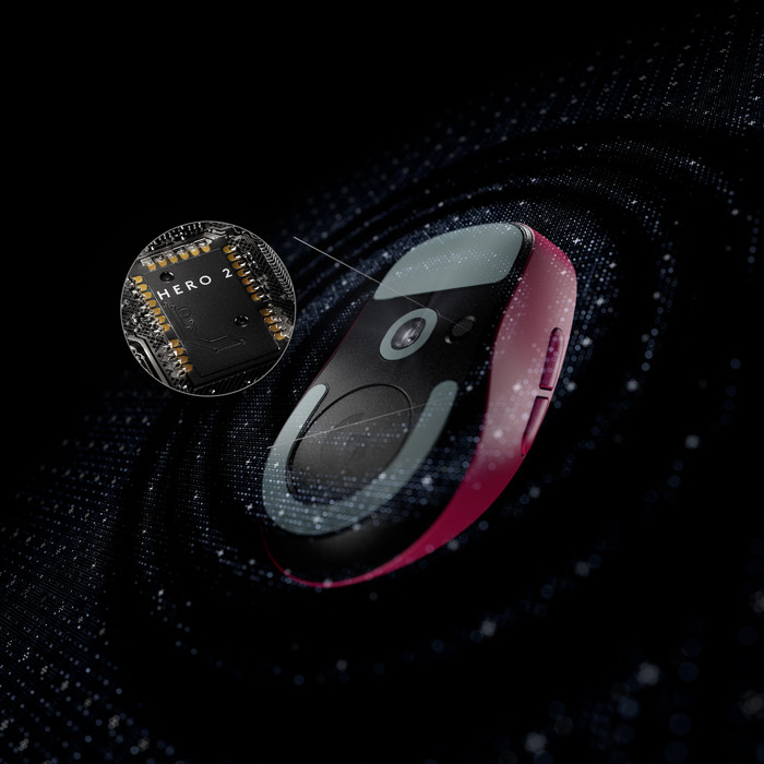 Logitech G PRO X Superlight 2 Lightspeed Kabellose Gaming-Maus Magenta produkt in gebrauch