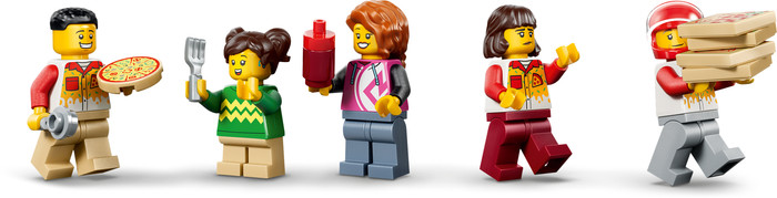 LEGO City Pizza-Liefererlebnis mit Fahrzeugen 60496 detail