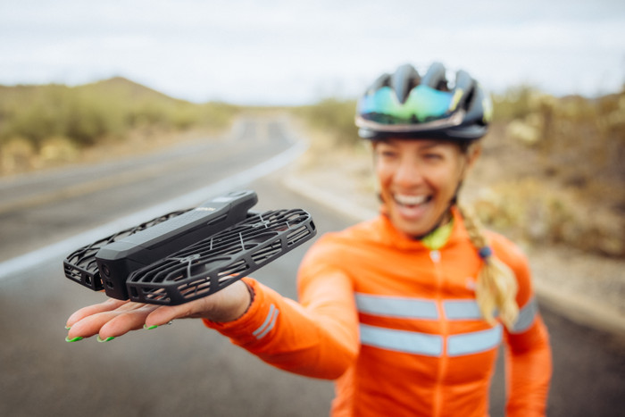 HoverAir X1 PRO Ultimate Cycling Kit produkt in gebrauch