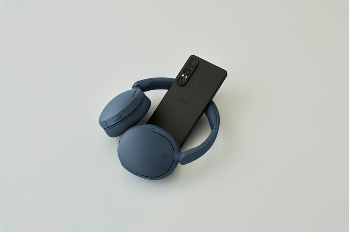 Sony WH-CH730N Blue product in use