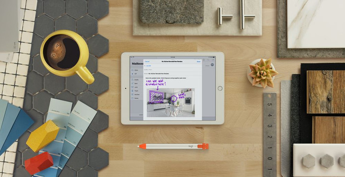 Logitech Crayon Digital Pencil fürs Apple iPad produkt in gebrauch