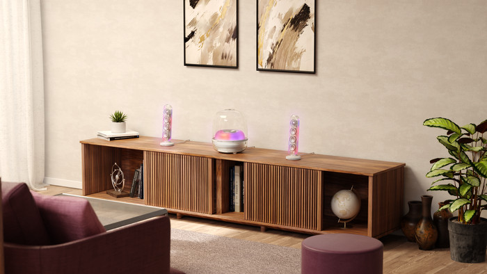 Harman Kardon SoundSticks 5 WLAN Weiß produkt in gebrauch