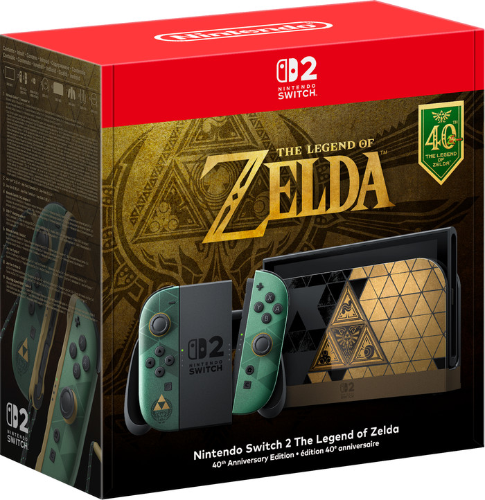 Nintendo Switch 2 The Legend of Zelda Edition zum 40. Jubiläum verpackung