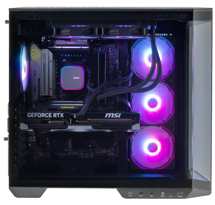 Cobalt x POWERED BY MSI - Tier 3 - RTX 5080 - Ryzen 7 9800X3D - 32GB - 2TB SSD left side