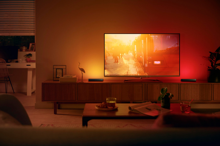 Philips Hue Play Lightbar White & Color Schwarz Einzelpack produkt in gebrauch