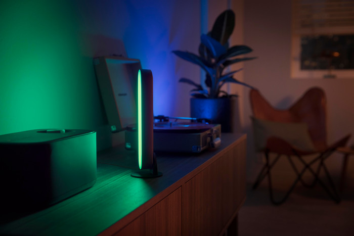 Philips Hue Play Lightbar White & Color Weiß Doppelpack produkt in gebrauch