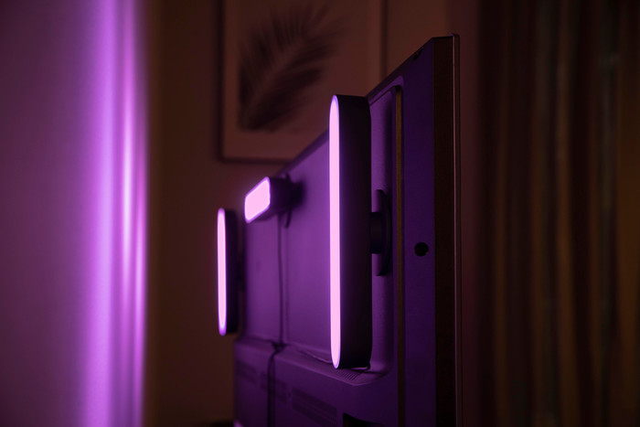 Philips Hue Play Lightbar White & Color Schwarz Erweiterung produkt in gebrauch