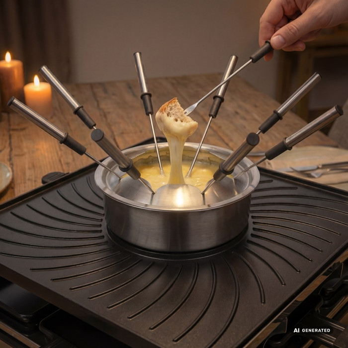 Princess Raclette and Fondue product in use