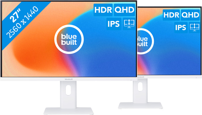 BlueBuilt 27 Zoll Quad HD Monitor Doppelpack Main Image