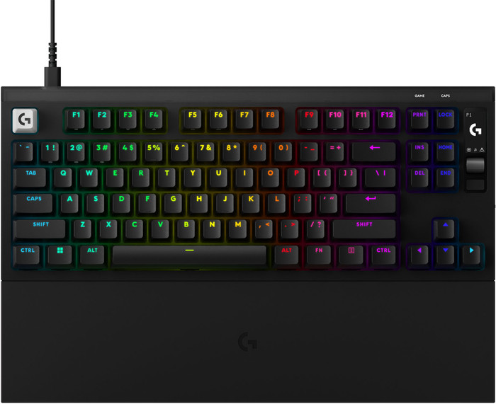 Logitech G PRO X2 RAPID TKL Gaming-Tastatur Schwarz Qwertz oberseite