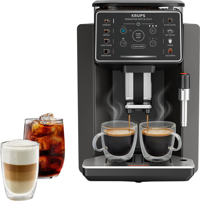 Krups Sensation Hot & Cold EA913H Black Main Image