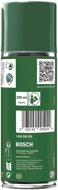 Bosch-Pflegespray rückseite