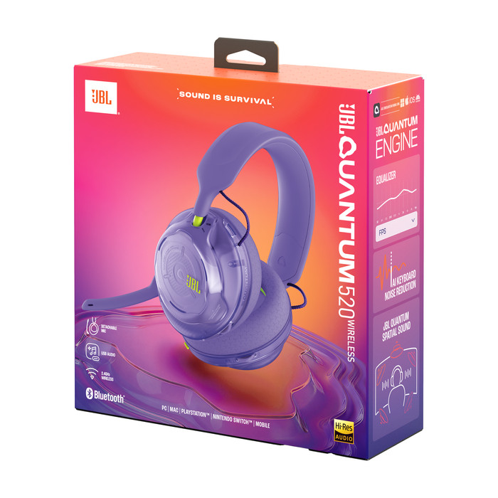JBL Quantum 520 Purple packaging