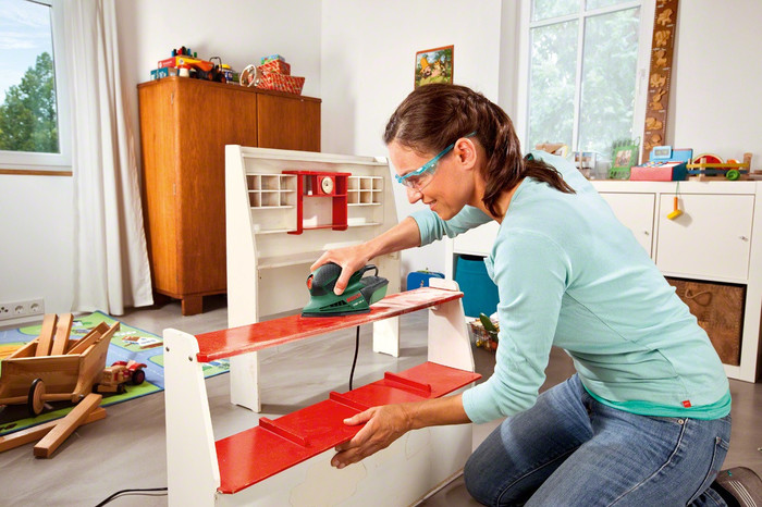 Bosch PSM 100 A + 30 Schleifpapier produkt in gebrauch