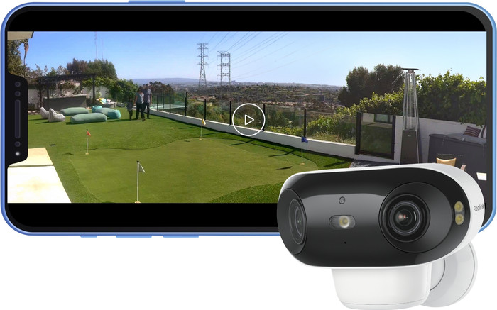 Reolink Argus Series B740X with Solar Panel product in use