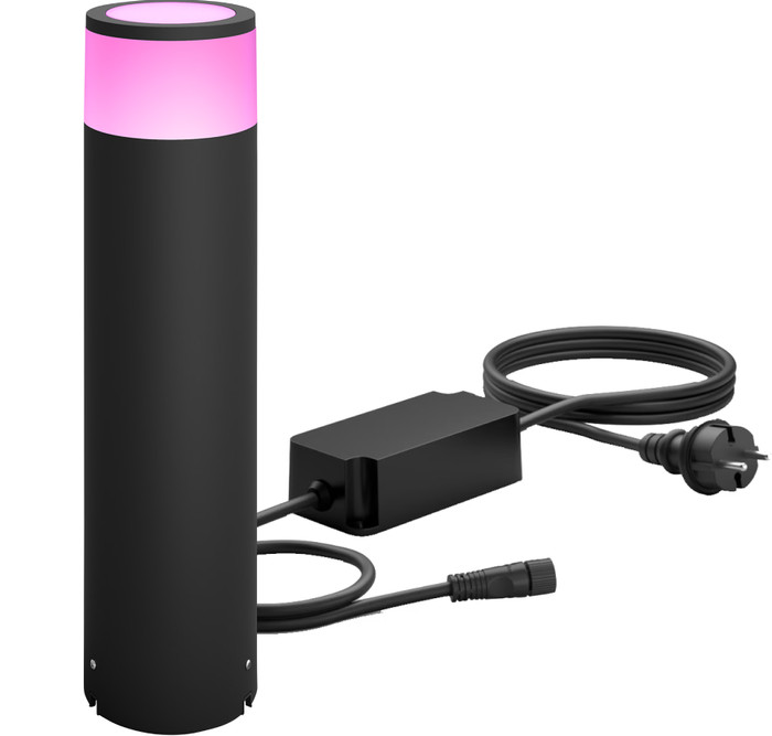 Philips Hue Calla pedestal lamp White and Color Black tall Starter Pack Main Image