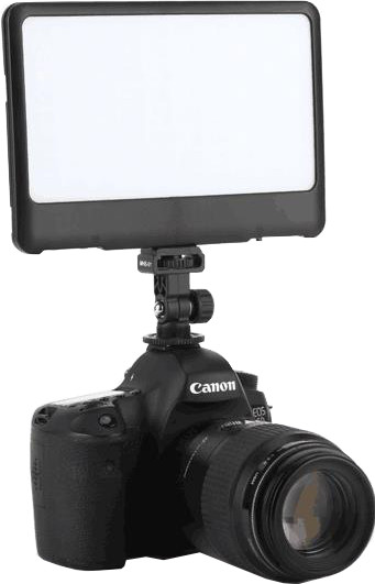 Dimmbares LED-Leuchtenset Falcon Eyes DV-80SL-K2 inkl. Akku produkt in gebrauch