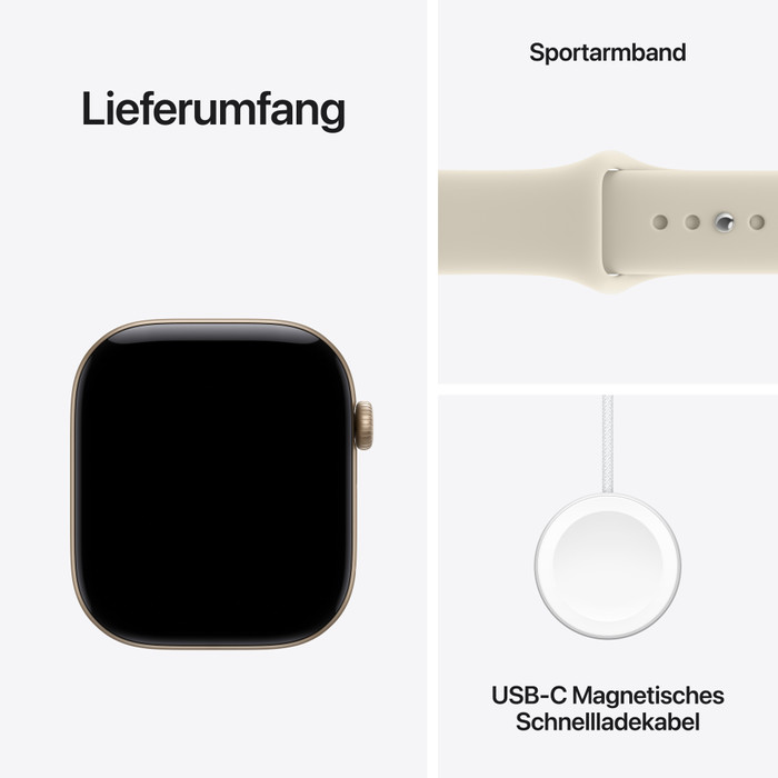 Apple Watch Series 12 46 mm Gold Sportarmband M/L visueller lieferant