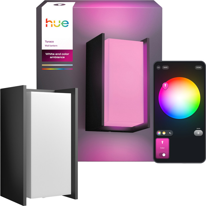 Philips Hue Turaco Wall Lamp Anthracite Outdoors packaging