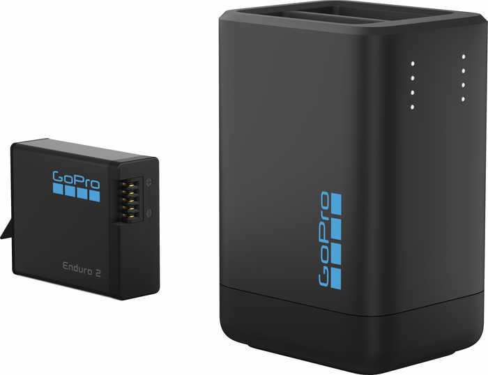GoPro Enduro Dual Battery Charger + Enduro 2 battery right side