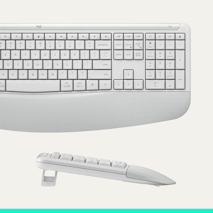 Logitech MK880 Signature Comfort Plus Kabellose Tastatur und Maus Combo Offwhite QWERTZ detail