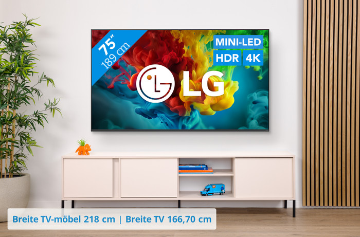 LG 75 Zoll QNED83 Mini-LED 4K (2026) visuelles Coolblue 1