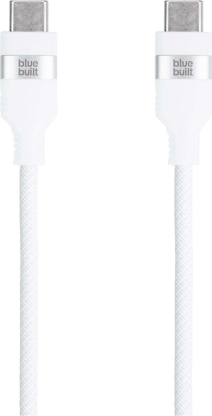 BlueBuilt USB-C-auf-USB-C-Kabel 1,5 m Nylon Weiß Main Image