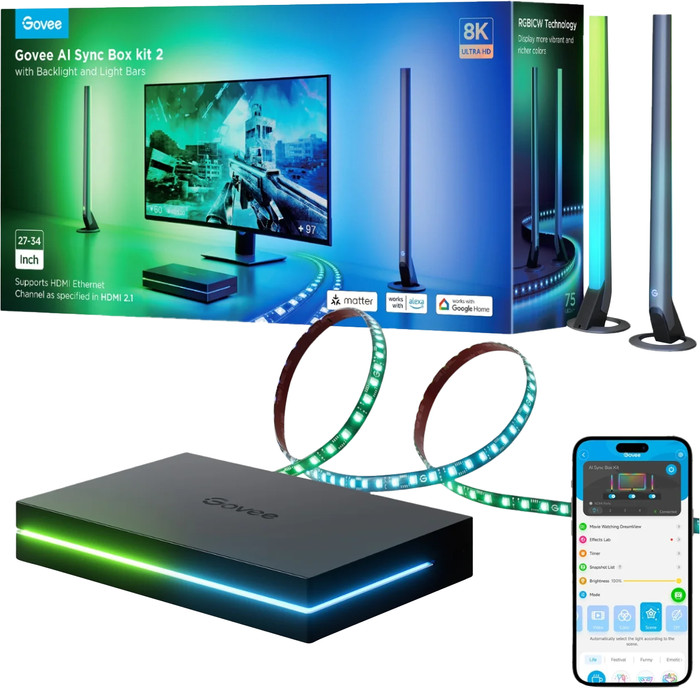 Govee AI Sync Box Kit 2 27-34 inches packaging