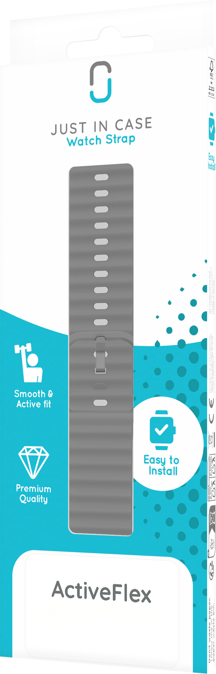 Just in Case Silikon-Armband Grau für Garmin Venu 3 / 4 45 mm verpackung