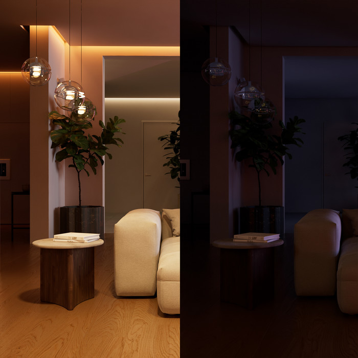 Philips Hue Kabelgebundenes Wandschaltermodul für nicht smarte Lampen 1 Kanal produkt in gebrauch