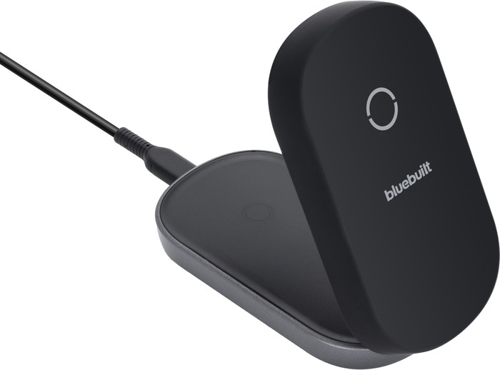 BlueBuildt 2-in-1 Wireless Charger with MagSafe and Qi2 25W Black Main Image