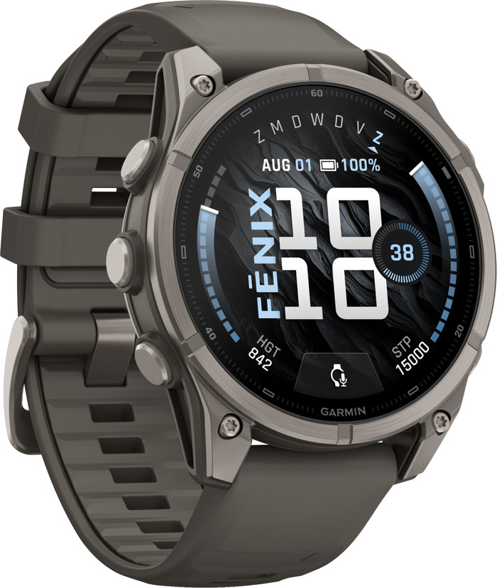 Garmin Fenix 9 Grey 47mm left side