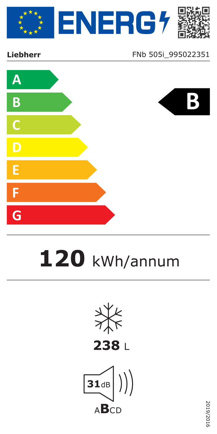 Liebherr FNb 505i-22 energy label