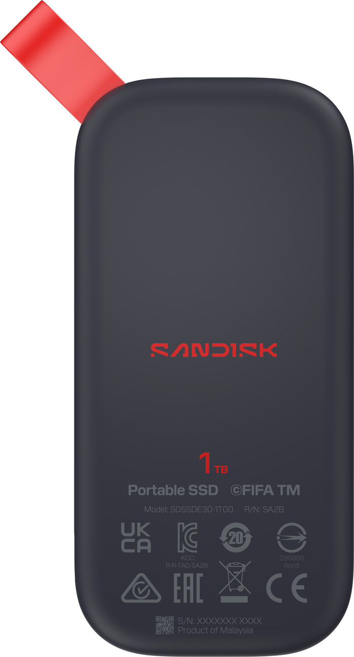SANDISK Portable SSD FIFA WORLD CUP 2026 Edition 1TB rückseite