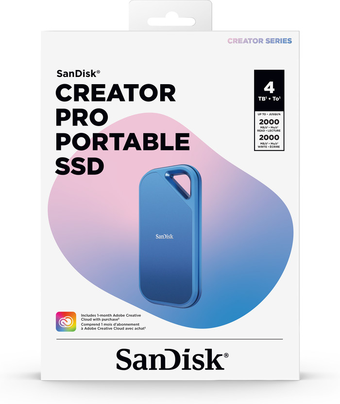 SANDISK Creator Pro Portable SSD 4TB packaging