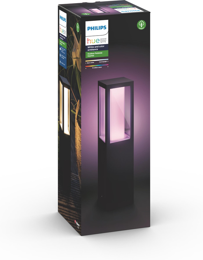 Philips Hue Impress Sockelleuchte White & Color Schwarz niedrig null