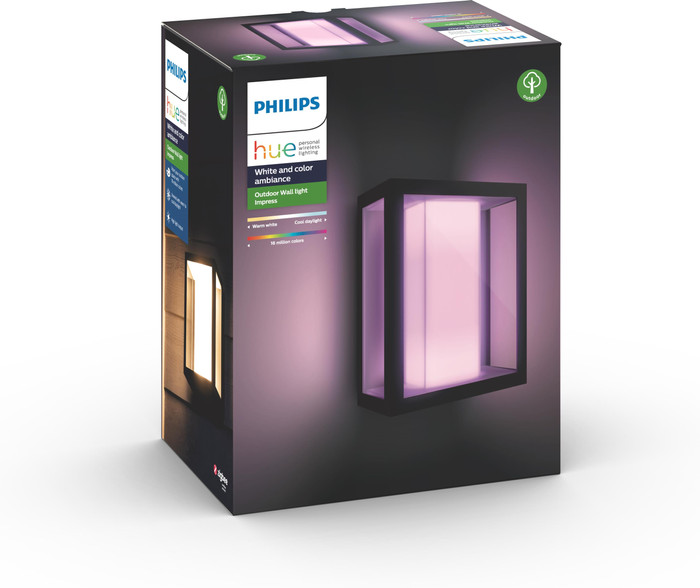 Philips Hue Impress Wandleuchte White & Color Schwarz Breit 3er-Pack null