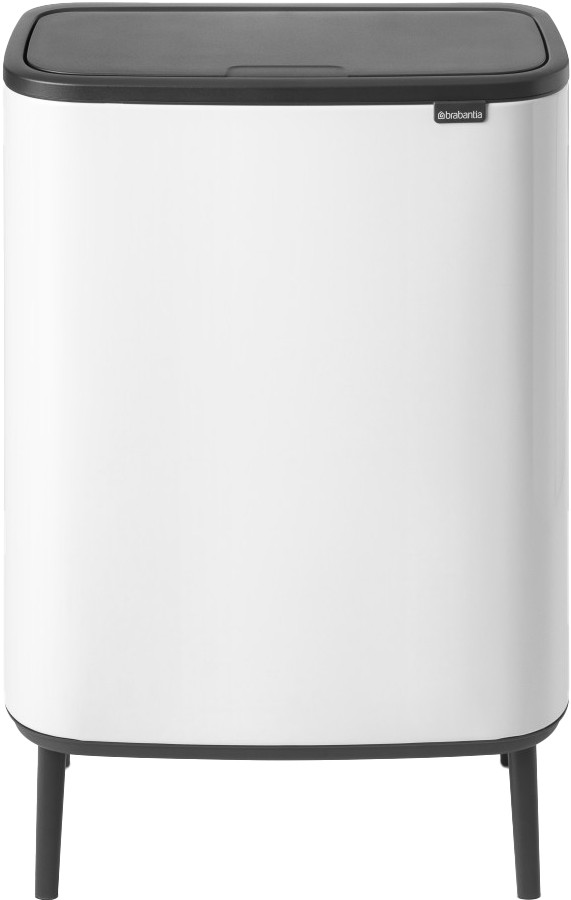 Brabantia Bo Touch Bin Hi Mülleimer - 60 l - Weiß vorne