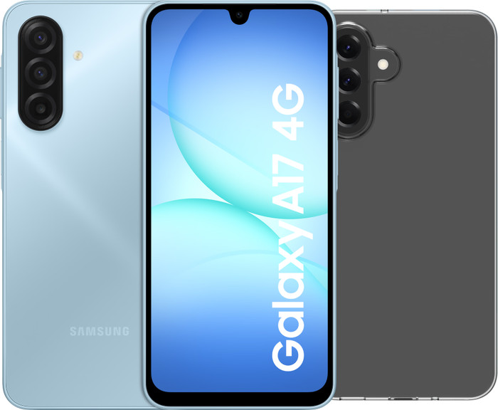 Samsung Galaxy A17 128GB Blau 4G + BlueBuilt Backcover Transparent Main Image