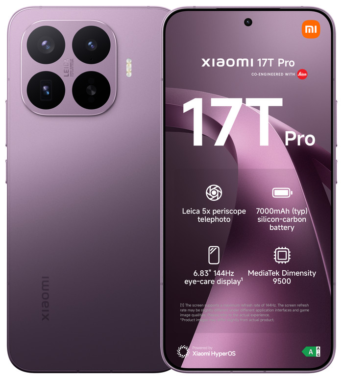 Xiaomi 17T Pro 256GB Lila 5G Main Image