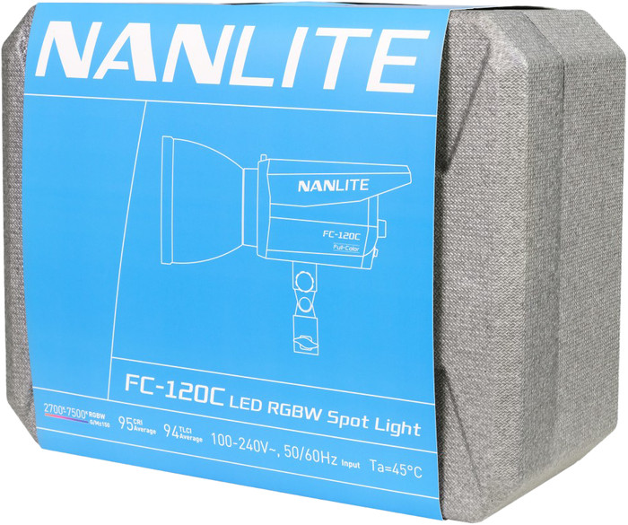 Nanlite FC-120C LED RGBW Spot Light packaging