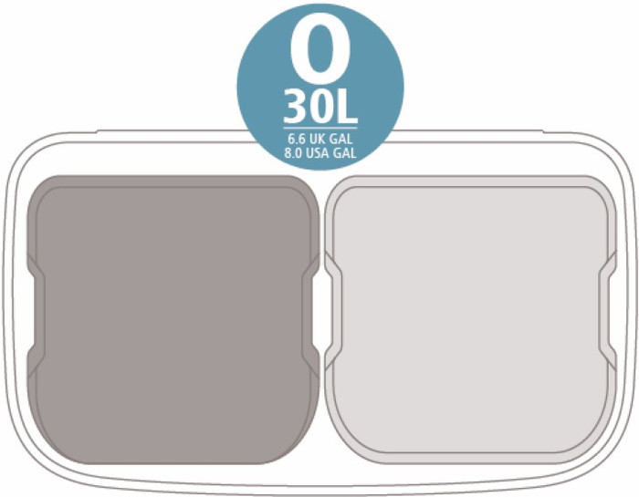 Brabantia Bo Touch Bin 2x 30L White visual supplier