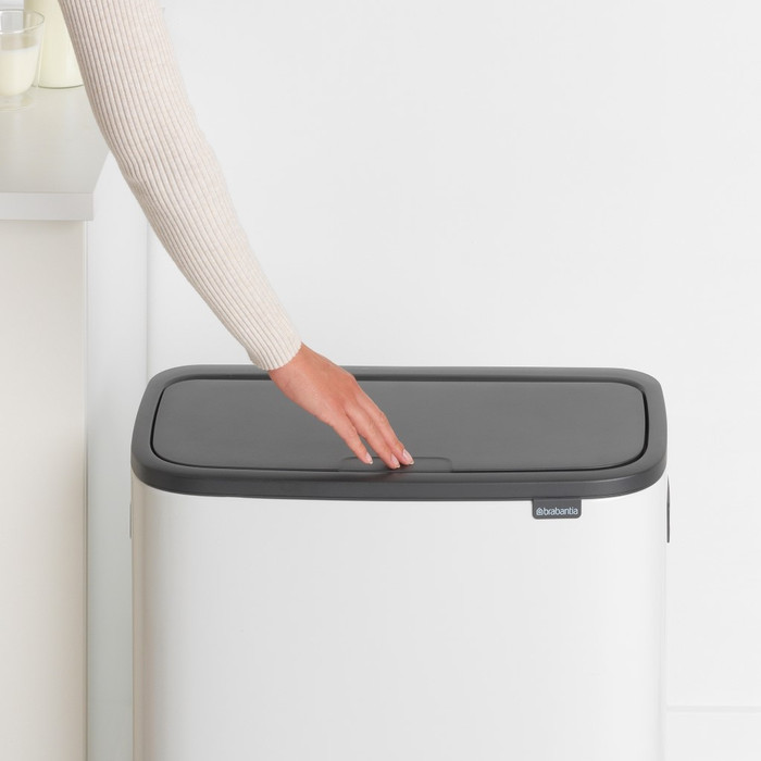 Brabantia Bo Touch Bin 2x 30L White product in use