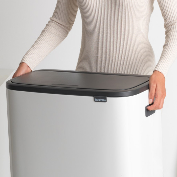 Brabantia Bo Touch Bin 2x 30L White product in use